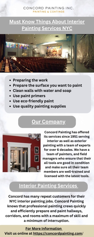 Must Know Things About Interior Painting Services NYC