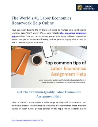 The World's #1 Labor Economics Homework Help Online