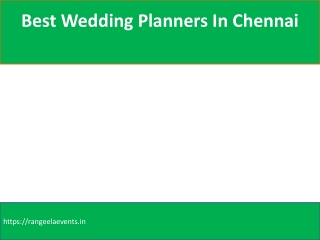 Best Wedding Planners In Chennai