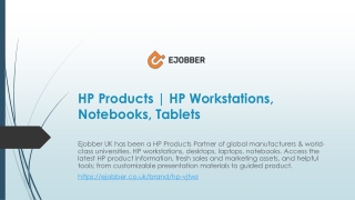 HP Products HP Workstations Notebooks, Tablets