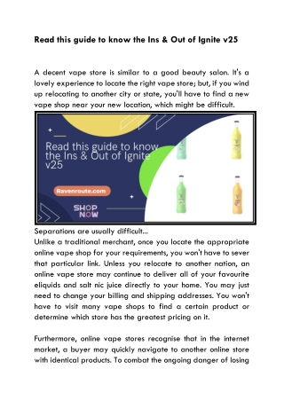 Read this guide to know the Ins & Out of Ignite v25