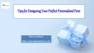 Tips for Designing Your Perfect Personalised Pens