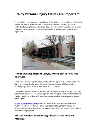 Why Personal Injury Claims Are Important