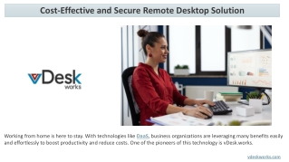 Cost-Effective and Secure Remote Desktop Solution