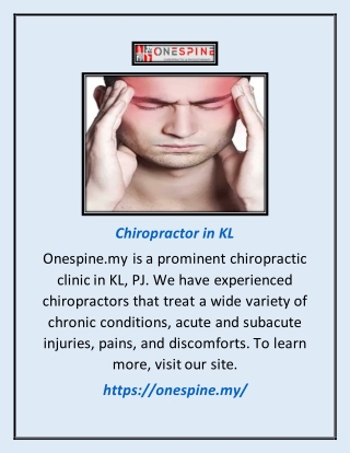 Chiropractor in Kl | Onespine.my