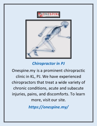 Chiropractor in Pj | Onespine.my