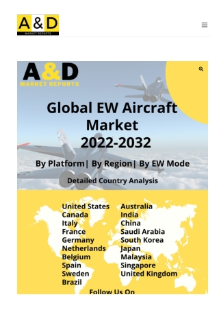 Global Electronic Warfare Aircraft Market 2022-2032