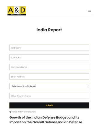 India Report | Indian Defense Budget Report