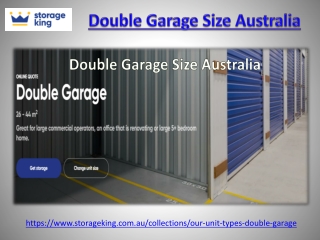 Double Garage Size Australia PPT