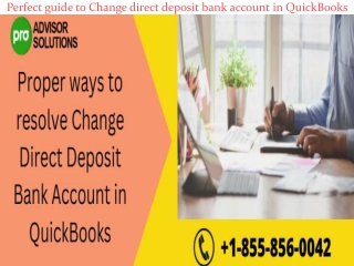 Perfect guide to Change direct deposit bank account in QuickBooks