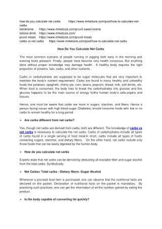 5 How Do You Calculate Net Carbs