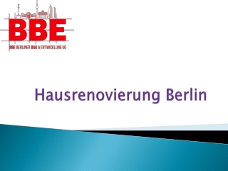 Hausrenovierung Berlin