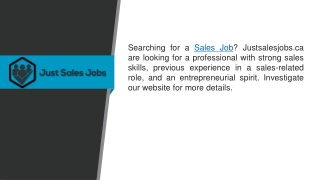 Sales Job   Justsalesjobs.ca