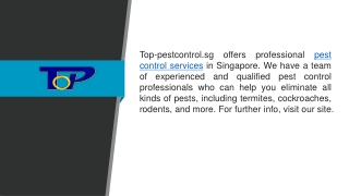 Pest Control Services   Top-pestcontrol.sg