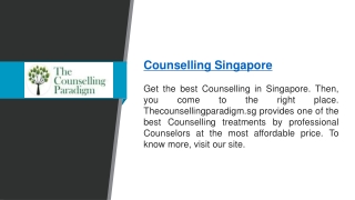 Counselling Singapore   The Counselling Paradigm