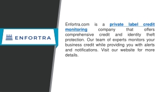 Private Label Credit Monitoring   Enfortra.com