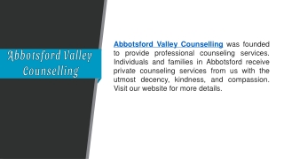 Abbotsford Valley Counselling   Abbotsfordvalleycounselling.com