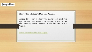 Flower for Mother's Day Los Angeles  Ashleysflower.com
