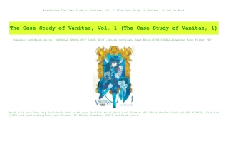 ReadOnline The Case Study of Vanitas  Vol. 1 (The Case Study of Vanitas  1) Online Book