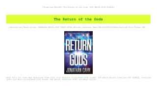 Download EBOoK@ The Return of the Gods {PDF EBOOK EPUB KINDLE}