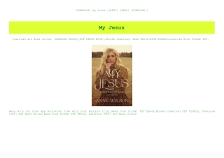 {DOWNLOAD} My Jesus [[BEST] [READ] [DOWNLOAD]]