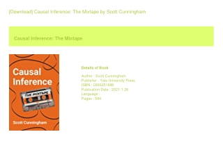[Download] Causal Inference The Mixtape  by Scott  Cunningham