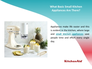 What Basic Small Kitchen Appliances Are There