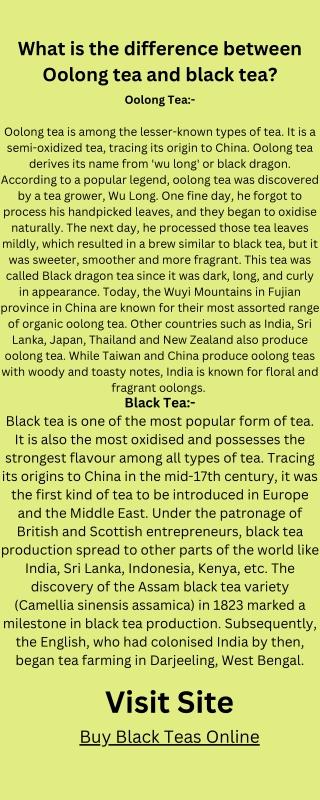 Buy Black Teas Online