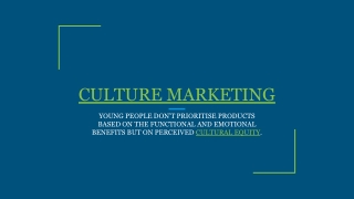 CULTURE MARKETING