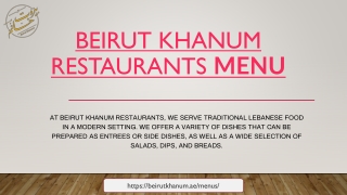 Lebanese Restaurant In Dubai