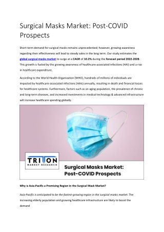 Surgical Masks Market: Post-COVID Prospects