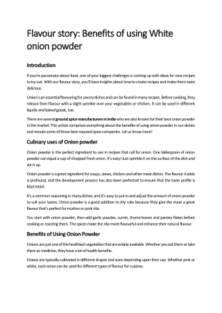 Flavour story- Benefits of using White onion powder (1)