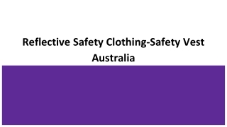 Reflective Safety Clothing-Safety Vest Australia