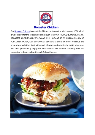 Up to 10% Offer Broaster Chicken Wollongong – Order Now