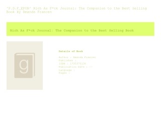 ^P.D.F_EPUB^ Rich As F*ck Journal The Companion to the Best Selling Book  by