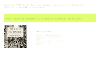 Download [PDF] Devil Take the Hindmost A History of Financial Speculation  b