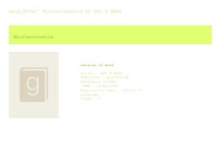 Read_EPUB)^ Microeconomics  by NOT A BOOK
