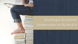 Duolingo Accepted Universities In Australia