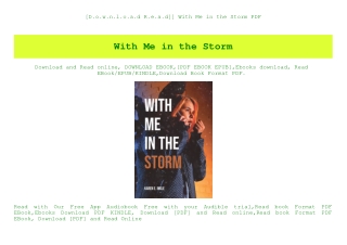 [D.o.w.n.l.o.a.d R.e.a.d]] With Me in the Storm PDF