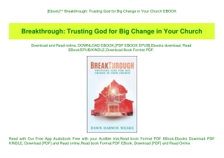 [Ebook]^^ Breakthrough Trusting God for Big Change in Your Church EBOOK