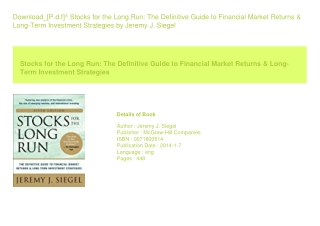 Download_[P.d.f]^ Stocks for the Long Run The Definitive Guide to Financial