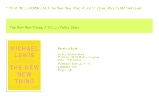 *PDF/KINDLE)DOWNLOAD The New New Thing A Silicon Valley Story  by Michael