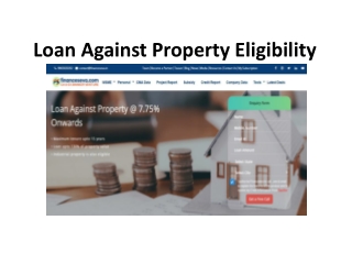 Loan Against Property Eligibility