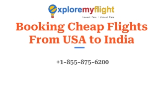 Booking Cheap Flights From USA to India
