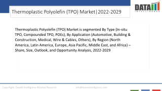 Thermoplastic Polyolefin (TPO) Market Industry Outlook 2022 -2029