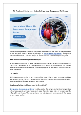 Air Treatment Equipment Basics