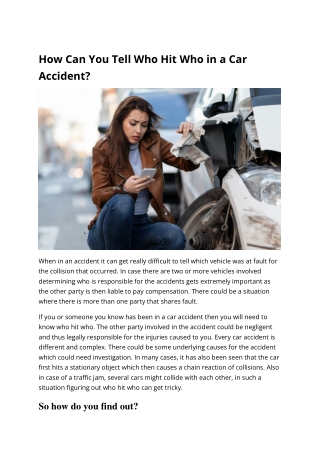 How Can You Tell Who Hit Who in a Car Accident (1)