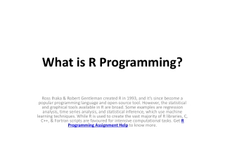 What is R programming