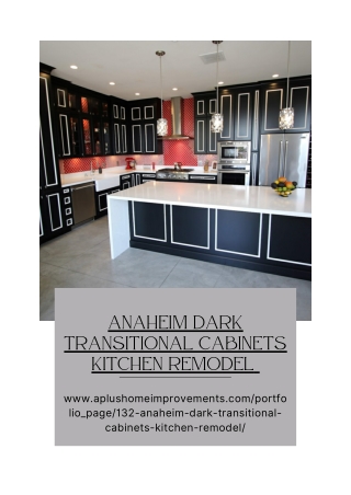 Anaheim Dark Transitional Cabinets Kitchen Remodel