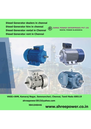 Diesel Generator dealers in chennai